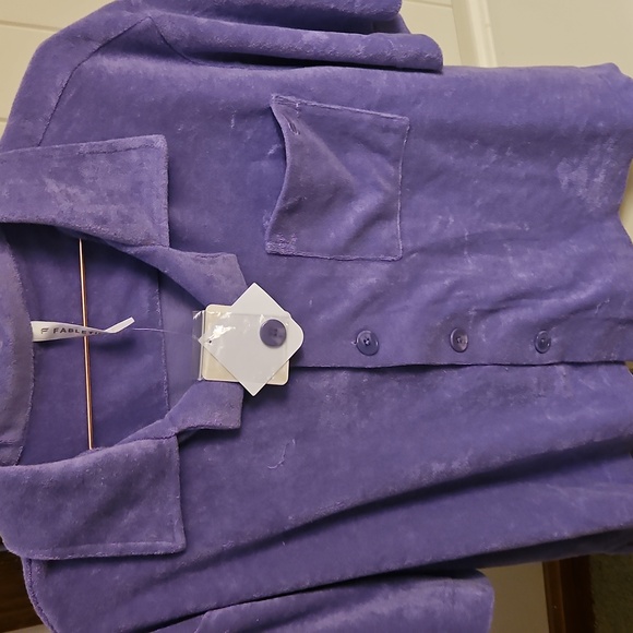 Fabletics Terrycloth Button Up Top - Picture 2 of 3